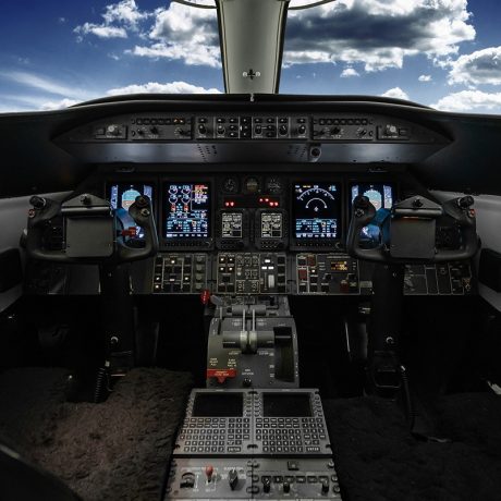 View of the cabin of the Lear 45XR