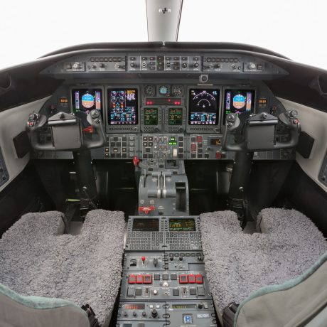 View of the cabin of the Lear 45XR
